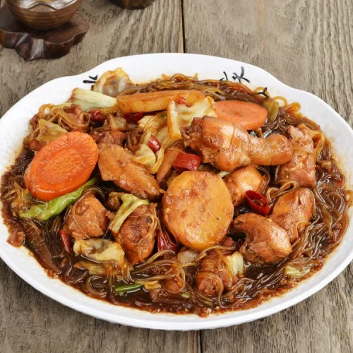 납작당면 안동찜닭