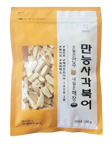 한국산 말린 명태 조각 - 다용도 황태 칩 (만능사각 황태)