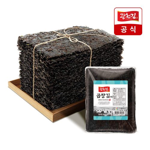 [광천김] 26년 수매 원초 곱창김 특상(대) 100매 370g 무조미 생김 햇김 전장김 [원산지:국산]