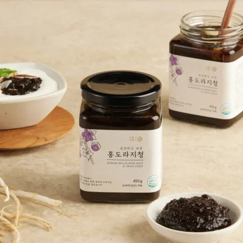 홍도라지청 한국산 붉은 풍선꽃뿌리 시럽_15.8oz(450g)